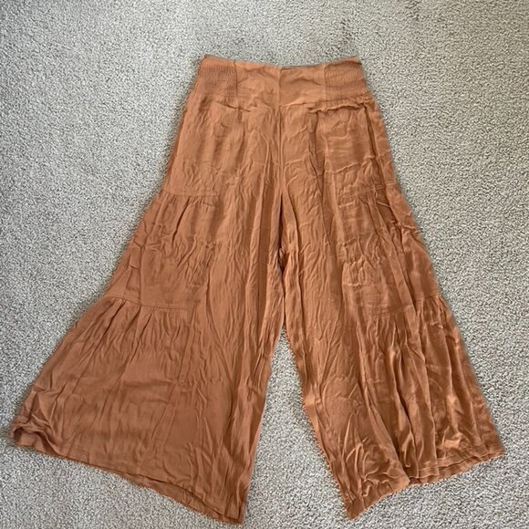 Simplee Apparel Wide Leg Pants in Rust Brown - Picture 4 of 4